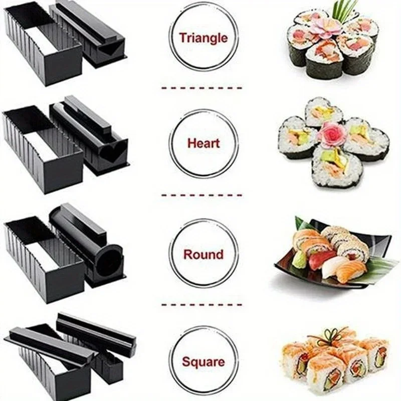 Korean Kitchen Gadgets - 2026 10Pcs DIY Sushi Mold Kit