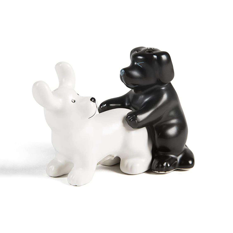 Kitchen Gadgets Luxury - Black And White Ceramic Dog Salt