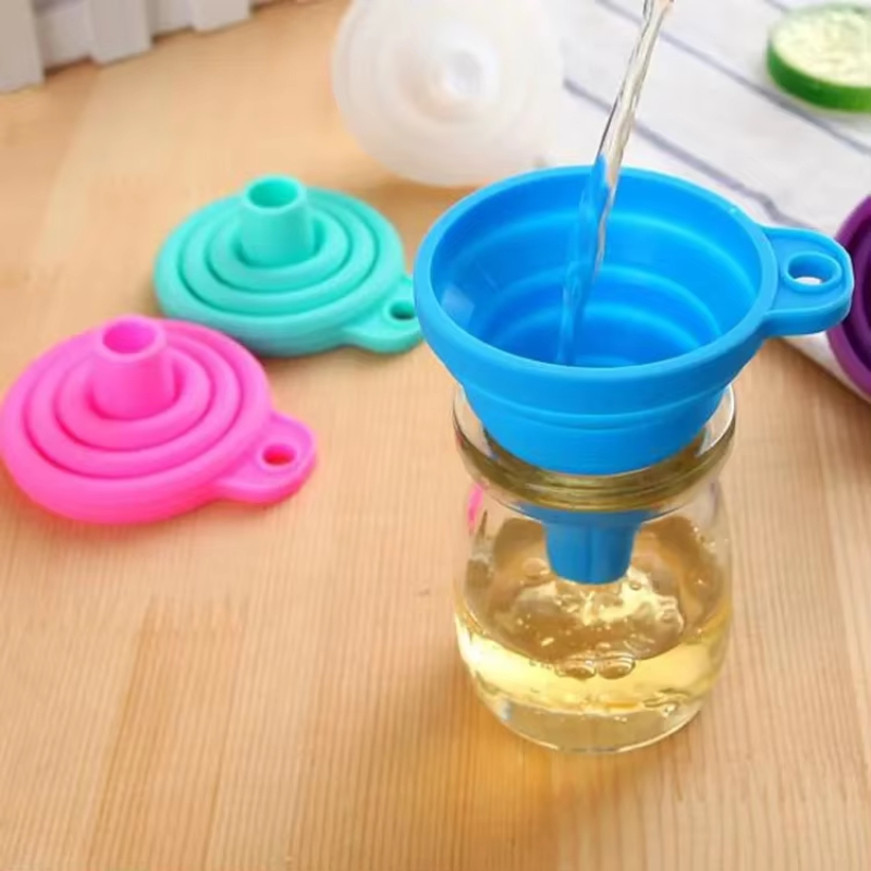Kitchen Gadgets Oxo - 1/2/4PCS Silicone Collapsible mini Foldable Funnel