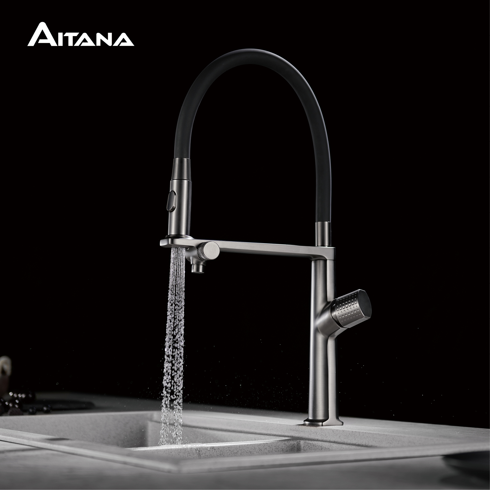 Kitchen Gadgets Luxury - Luxury gun gray brass kitchen faucet