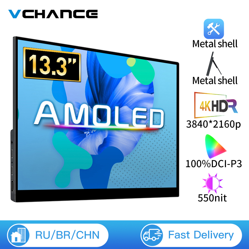 Kitchen Gadgets Videos - VCHANCE 13.3 Inch 4K OLED Portable