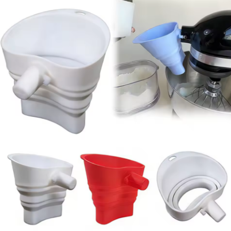 Kitchen Gadgets Blender - 1/3pcs mix Silicone Flour Funnel for