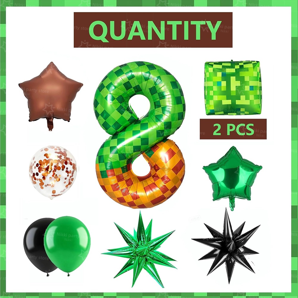 Pixel Miner Number Foil Balloo - Kitchen Gadgets Videos 리뷰 및 가격