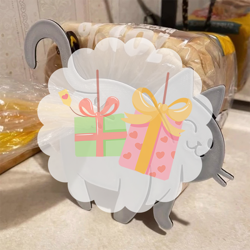 2pcs 3D Cat Butt Bread Bag Cli - Kitchen Gadgets Novelty 리뷰 및 가격