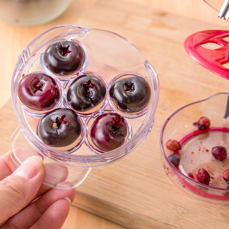 6 Hole Cherry Corer with Conta - Kitchen Gadgets Novelty 리뷰 및 가격