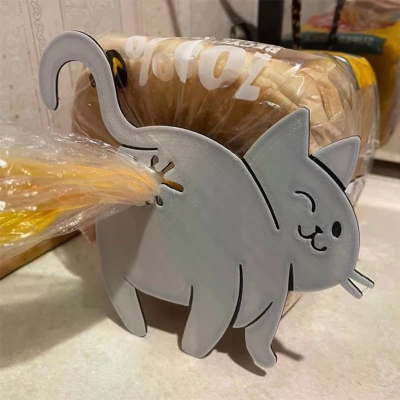2pcs 3D Cat Butt Bread Bag Cli - Kitchen Gadgets Novelty 리뷰 및 가격