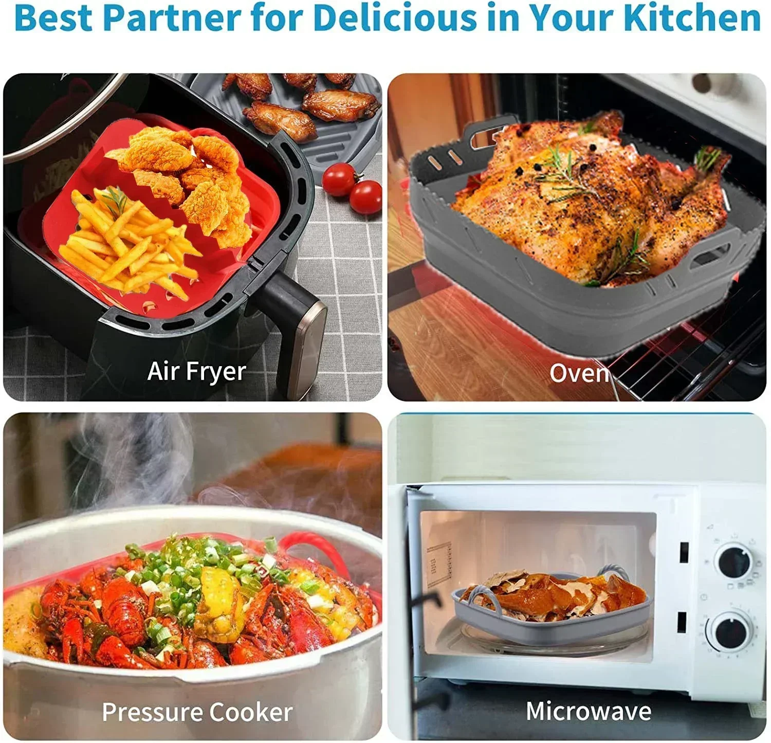 Air Fryer Silicone Tray Oven B - Silicone Steamer Basket 리뷰 및 가격