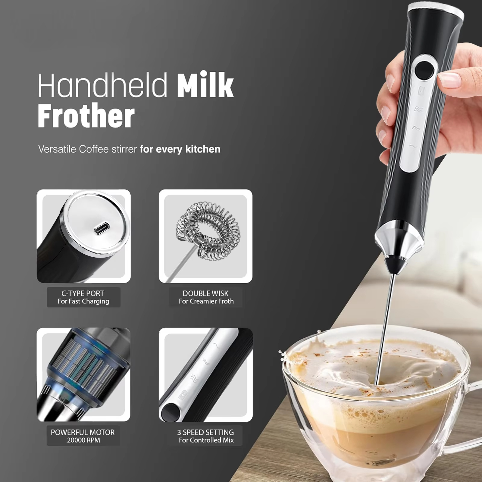 Electric milk frother, milk co - Kitchen Gadgets Blender 리뷰 및 가격
