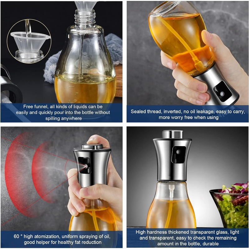 1Pc 200ml Stainless Steel Oil  - Kitchen Gadgets Oil Spray 리뷰 및 가격