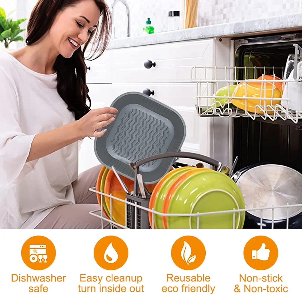 Silicone Air Fryer Pot Tray Fo - Silicone Steamer Basket 리뷰 및 가격