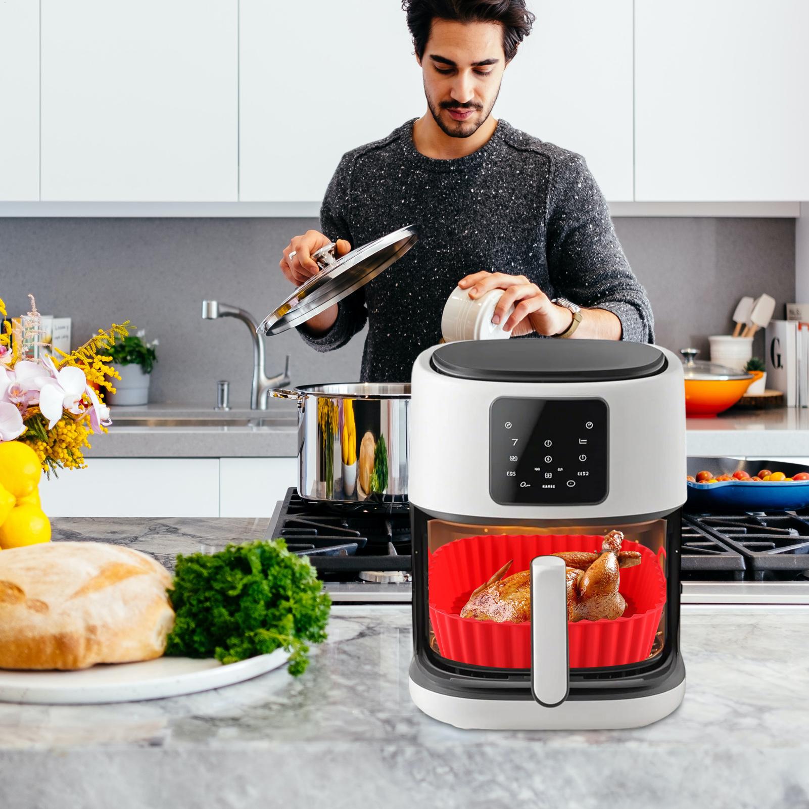 Silicone Air Fryer Liners Pot  - Silicone Steamer Basket 리뷰 및 가격