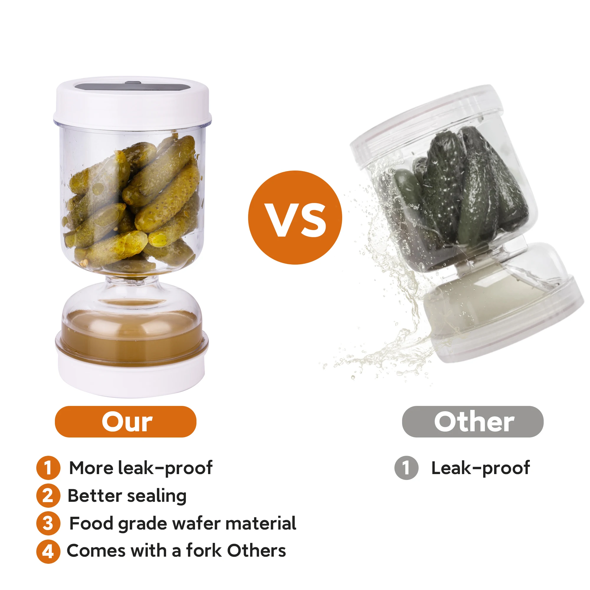 Pickles Jar With Forks Dry and - Korean Kitchen Gadgets 리뷰 및 가격