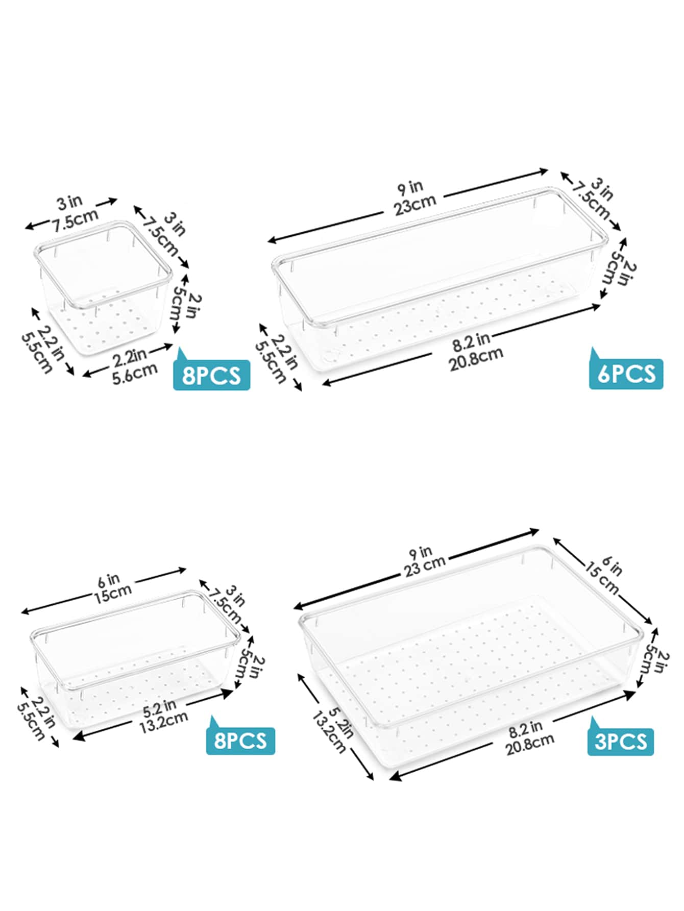 8/25 PCS Clear Plastic Drawer  - Kitchen Gadgets And Utensils 리뷰 및 가격