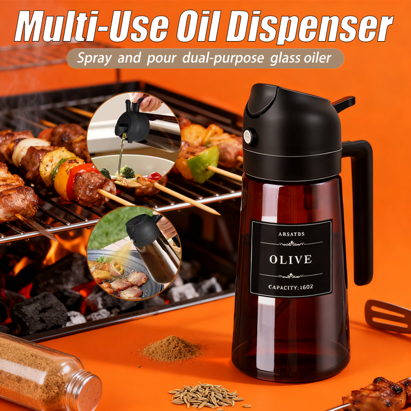 16oz 2-in-1 Glass Oil Dispense - Kitchen Gadgets Oil Spray 리뷰 및 가격