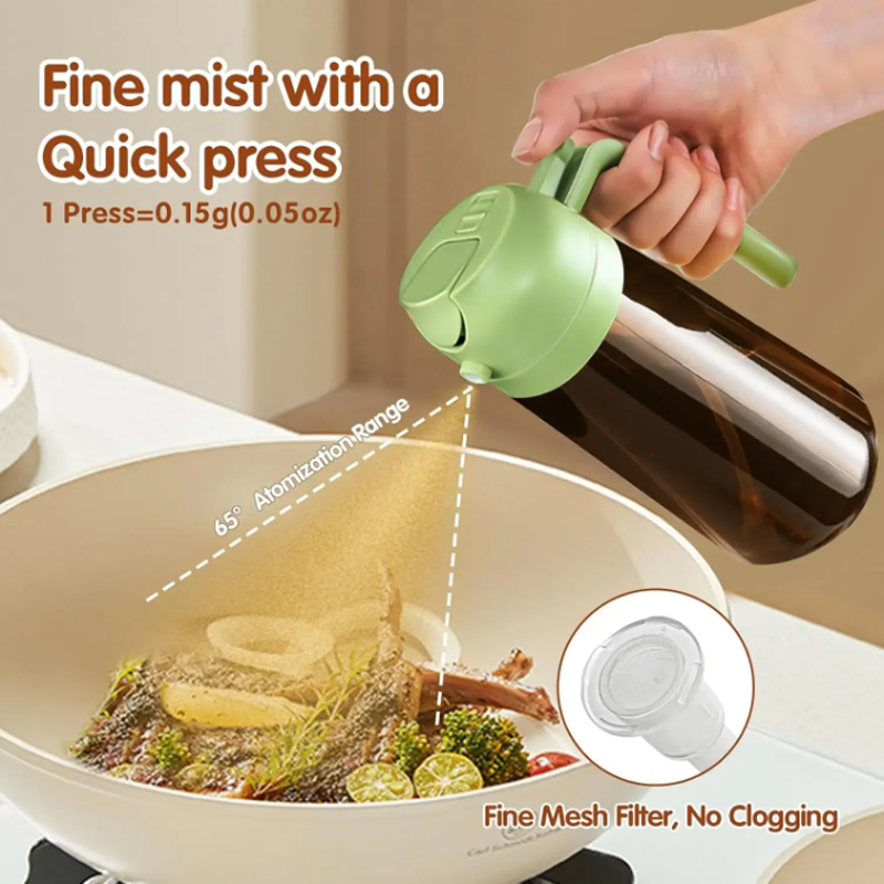16oz 2-in-1 Glass Oil Dispense - Kitchen Gadgets Oil Spray 리뷰 및 가격