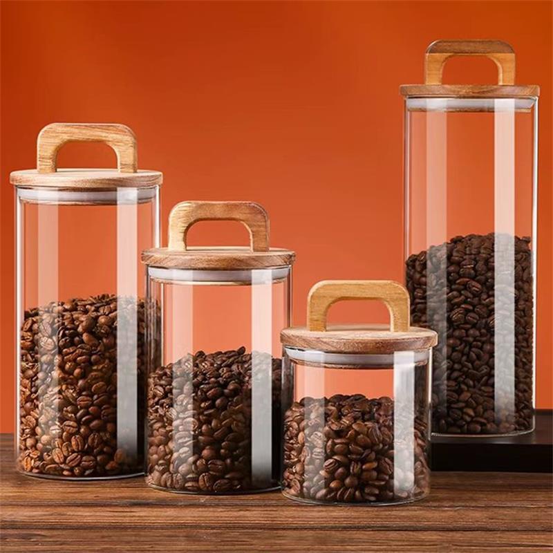 Clear Glass Jar with Bamboo Li - Korean Kitchen Gadgets 리뷰 및 가격