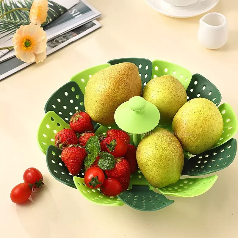 Folding Food Steamer Vegetable - Silicone Steamer Basket 리뷰 및 가격