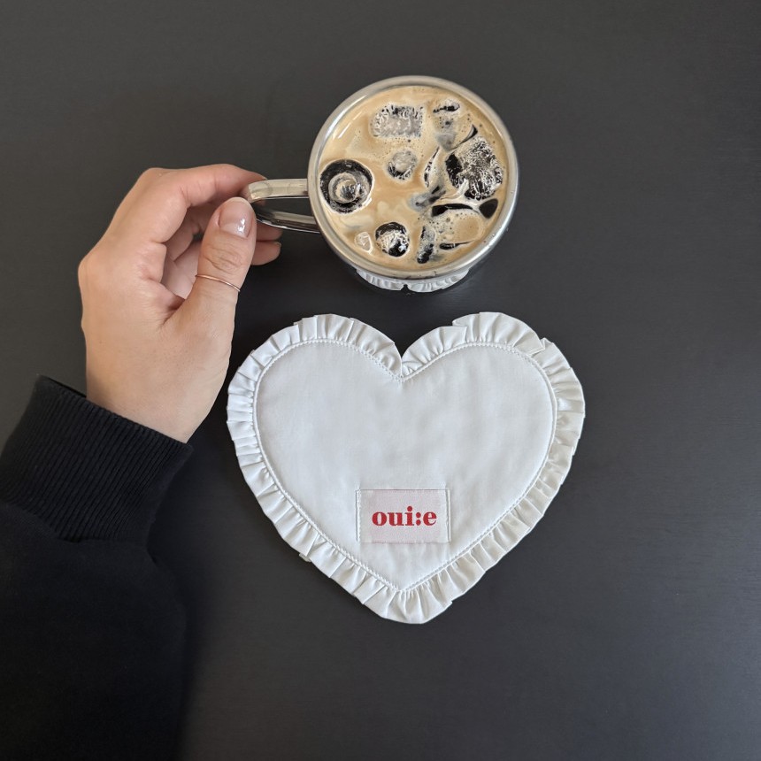 Heart Plaid  Coaster Korean Ha - Korean Kitchen Gadgets 리뷰 및 가격