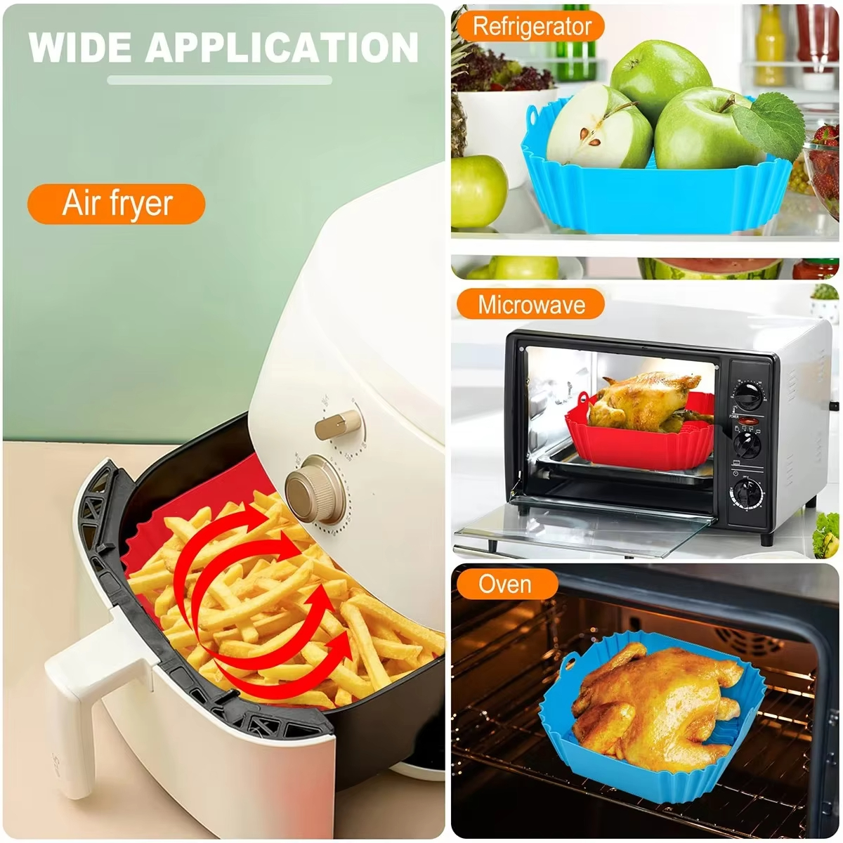 Silicone Air Fryer Pot Tray Fo - Silicone Steamer Basket 리뷰 및 가격