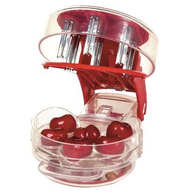 6 Hole Cherry Corer With Conta - Kitchen Gadgets Novelty 리뷰 및 가격