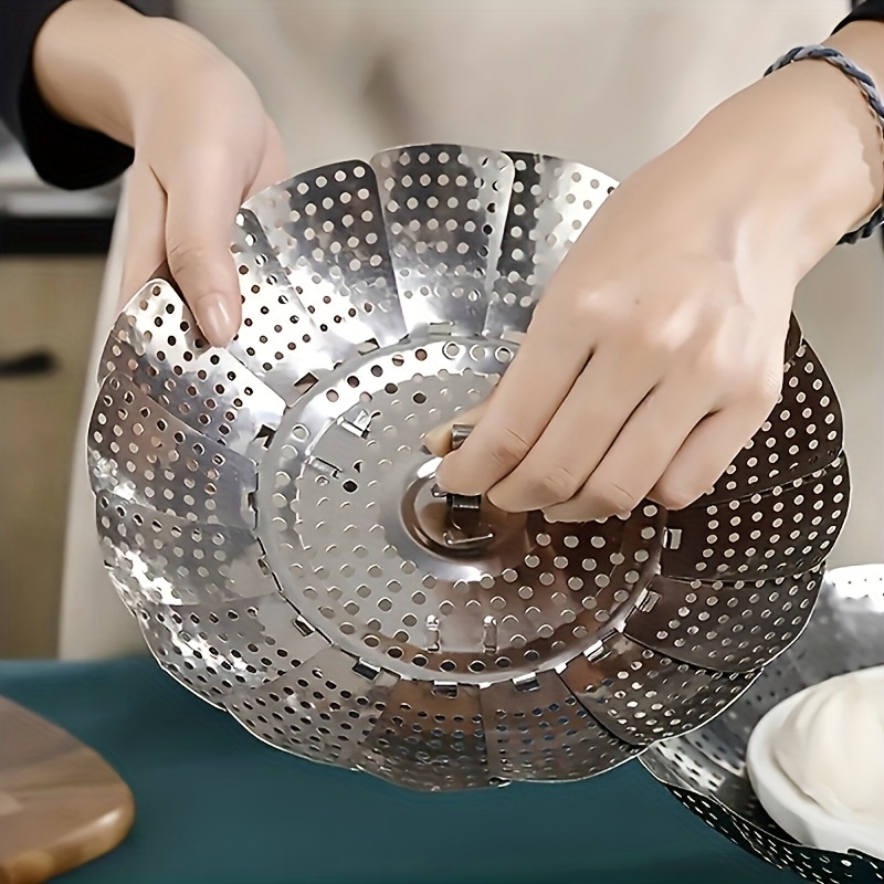 Foldable Stainless Steel Steam - Silicone Steamer Basket 리뷰 및 가격