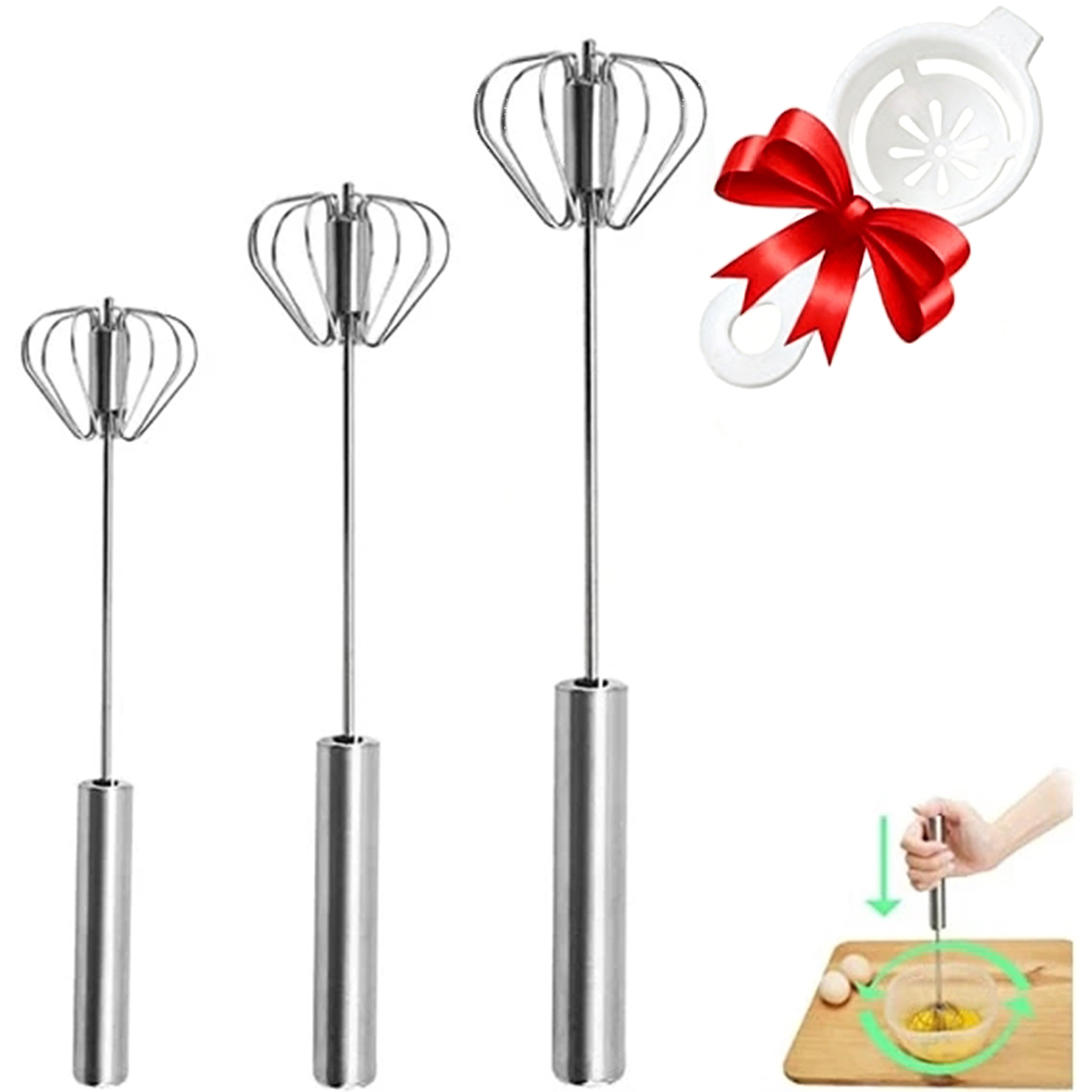 1/3pcs Stainless Steel Egg Bea - Kitchen Gadgets Blender 리뷰 및 가격