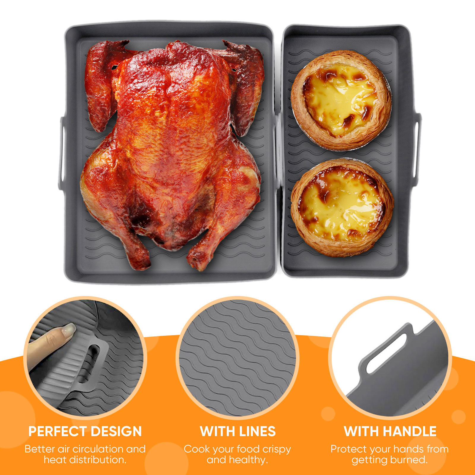 2pcs Set Silicone Air Fryer Ma - Silicone Steamer Basket 리뷰 및 가격