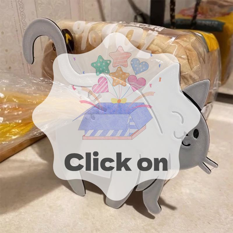 2pcs 3D Cat Butt Bread Bag Cli - Kitchen Gadgets Novelty 리뷰 및 가격