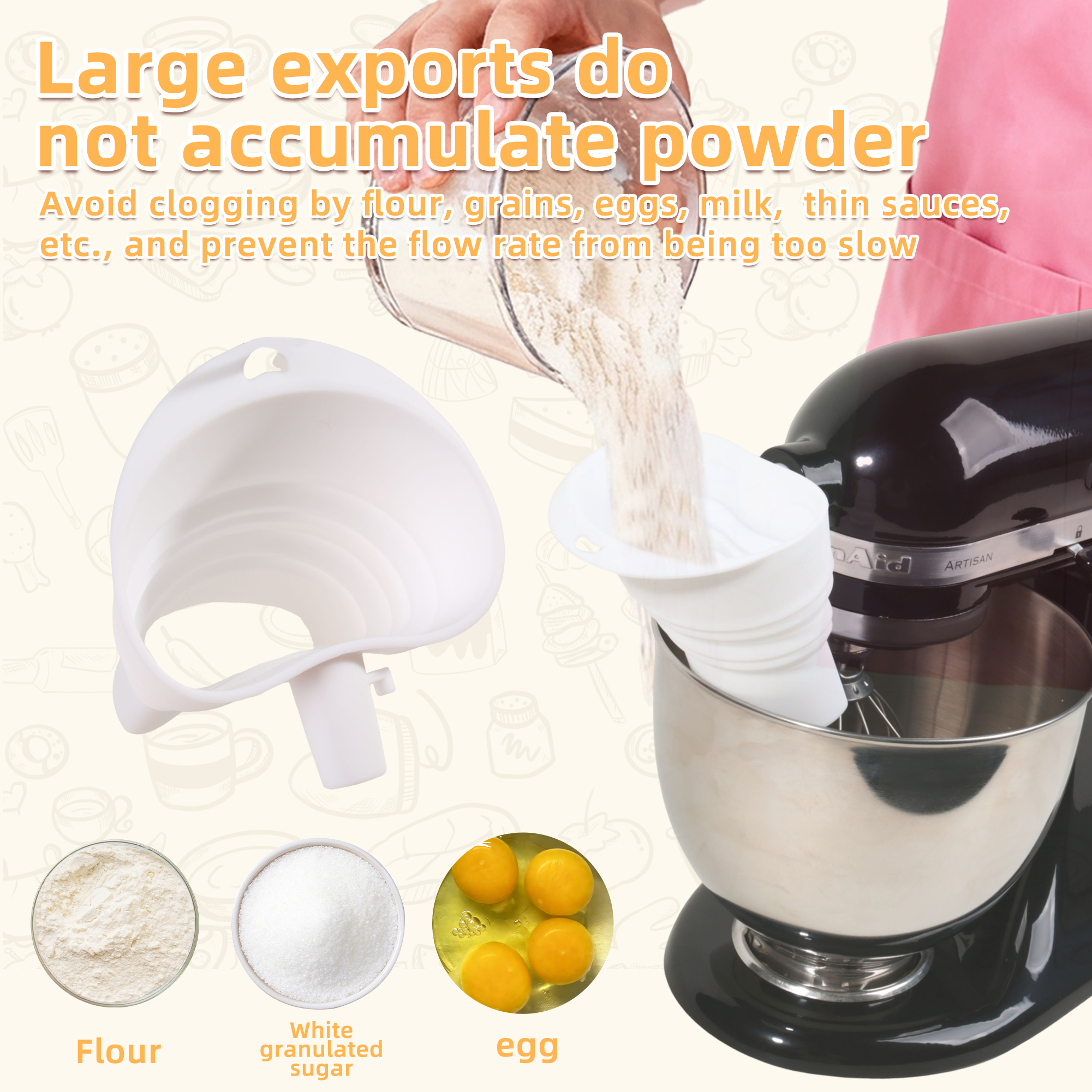 1/3pcs mix Silicone Flour Funn - Kitchen Gadgets Blender 리뷰 및 가격